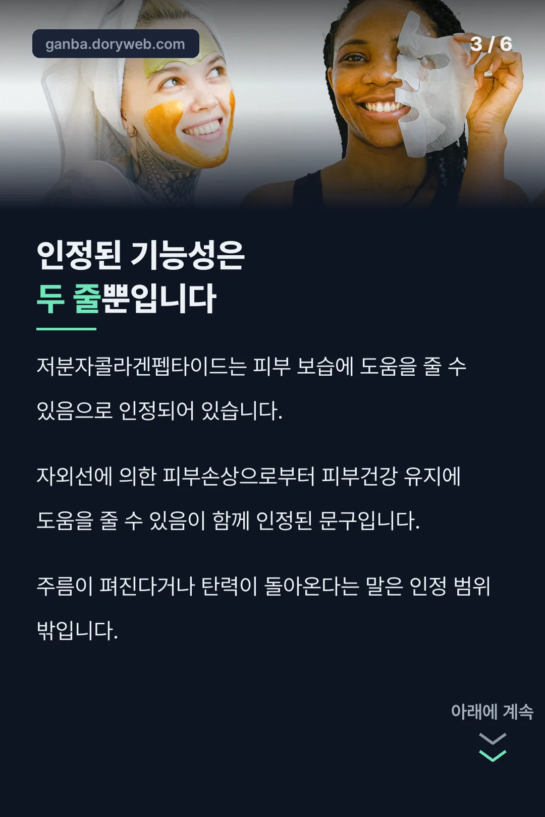 인정된 기능성 범위