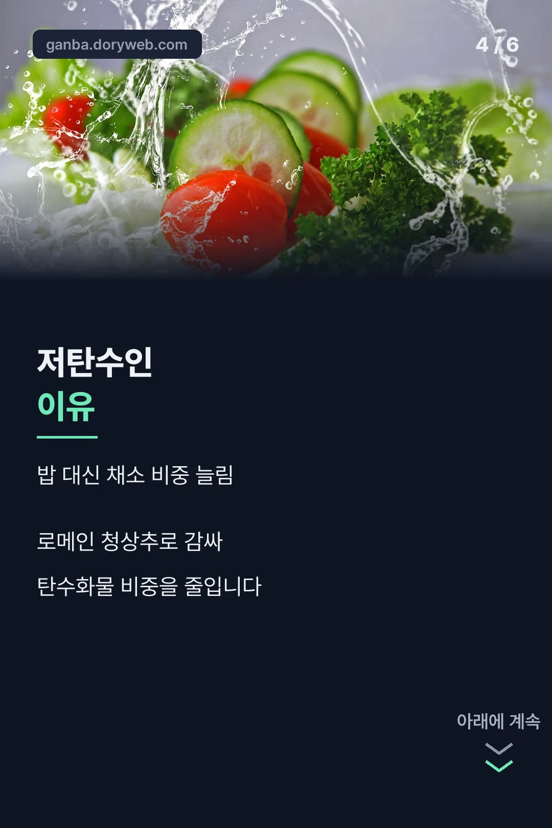 저탄수 구성의 이유