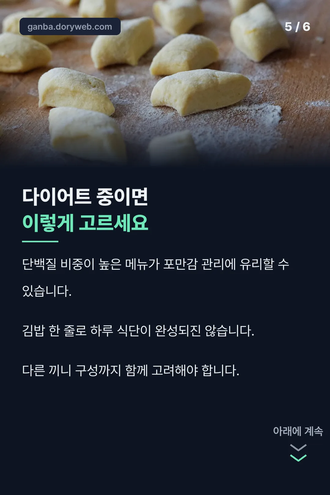 다이어트 중 선택 가이드