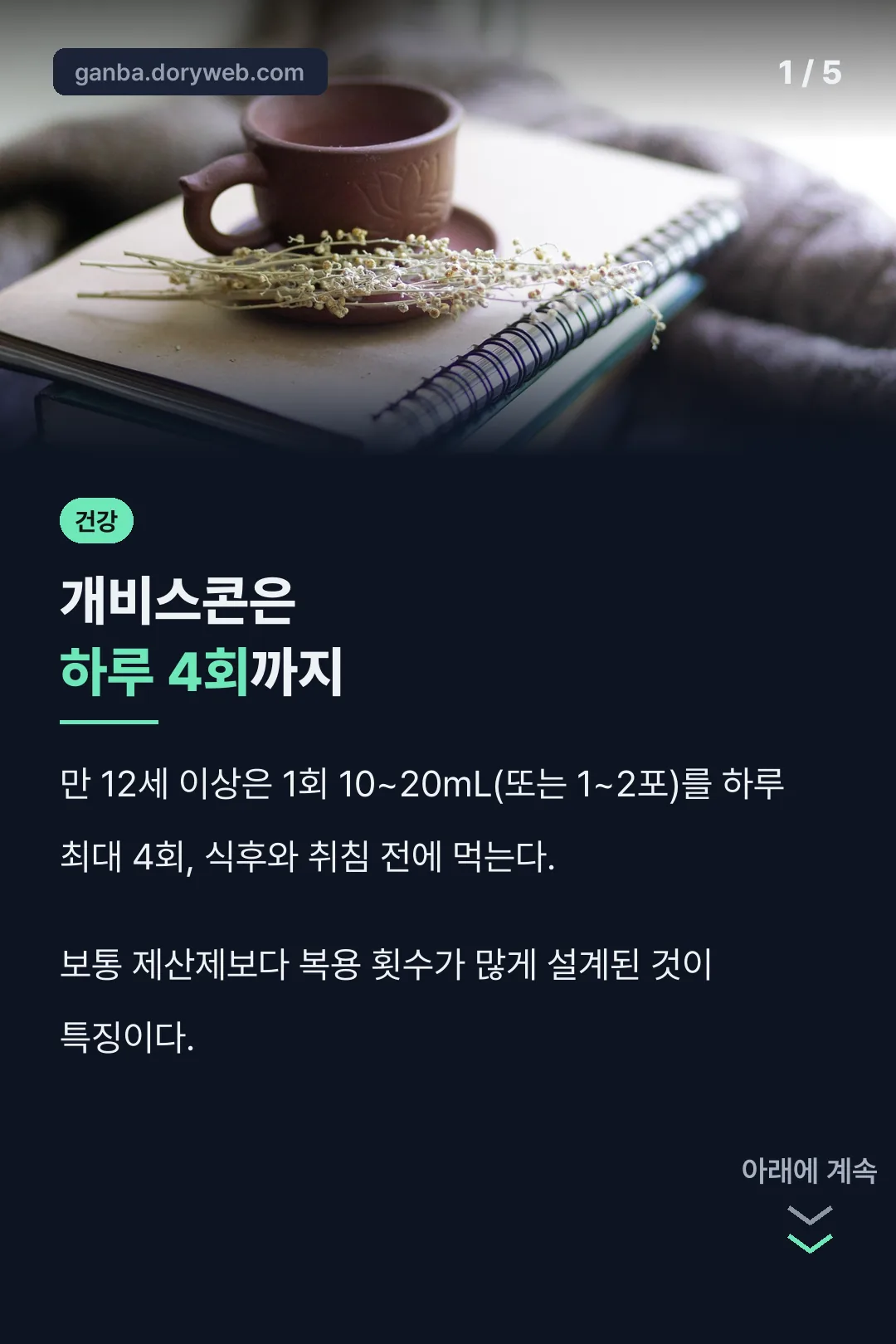 개비스콘 하루 4회 핵심 결론