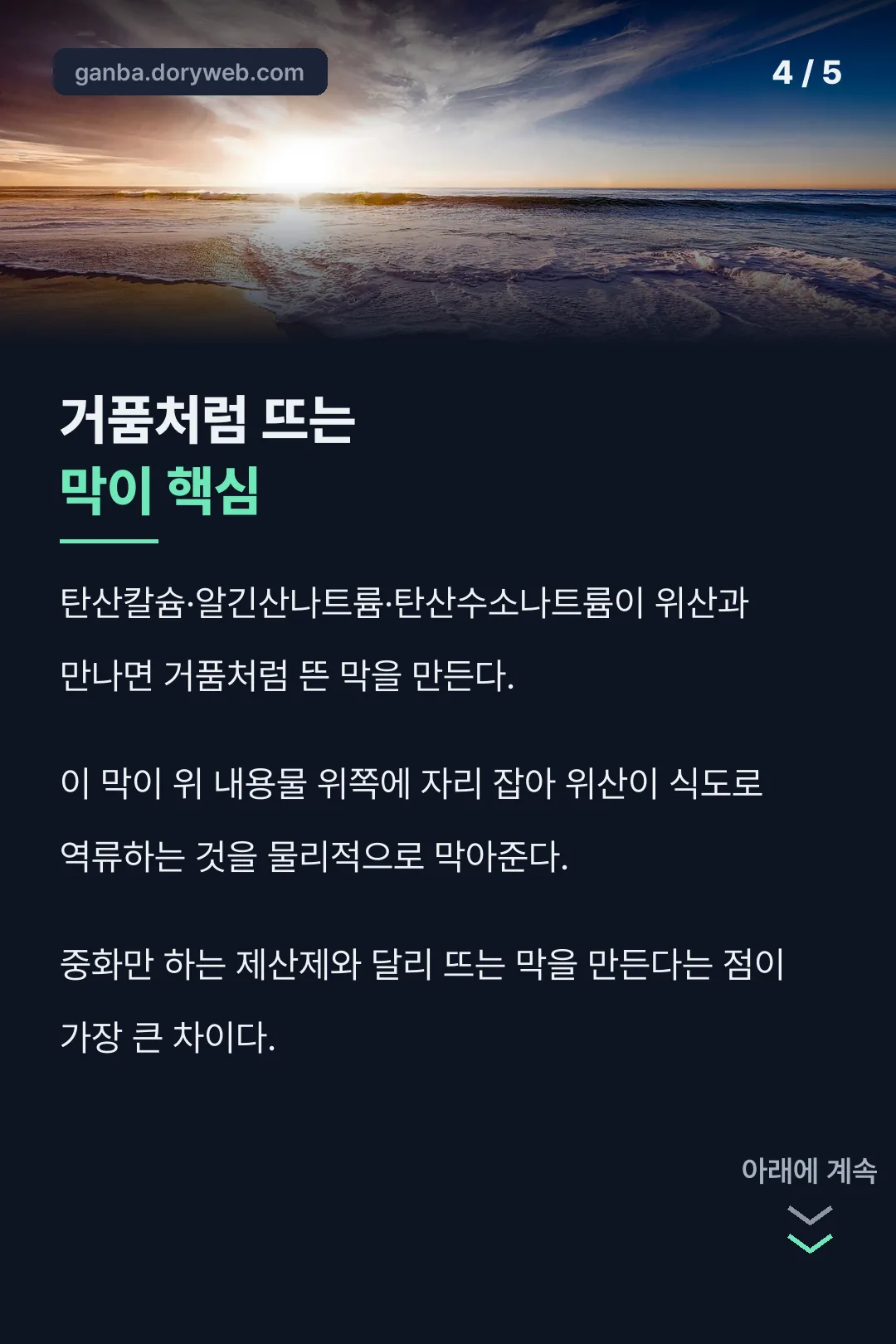 거품막이 역류를 막는 원리