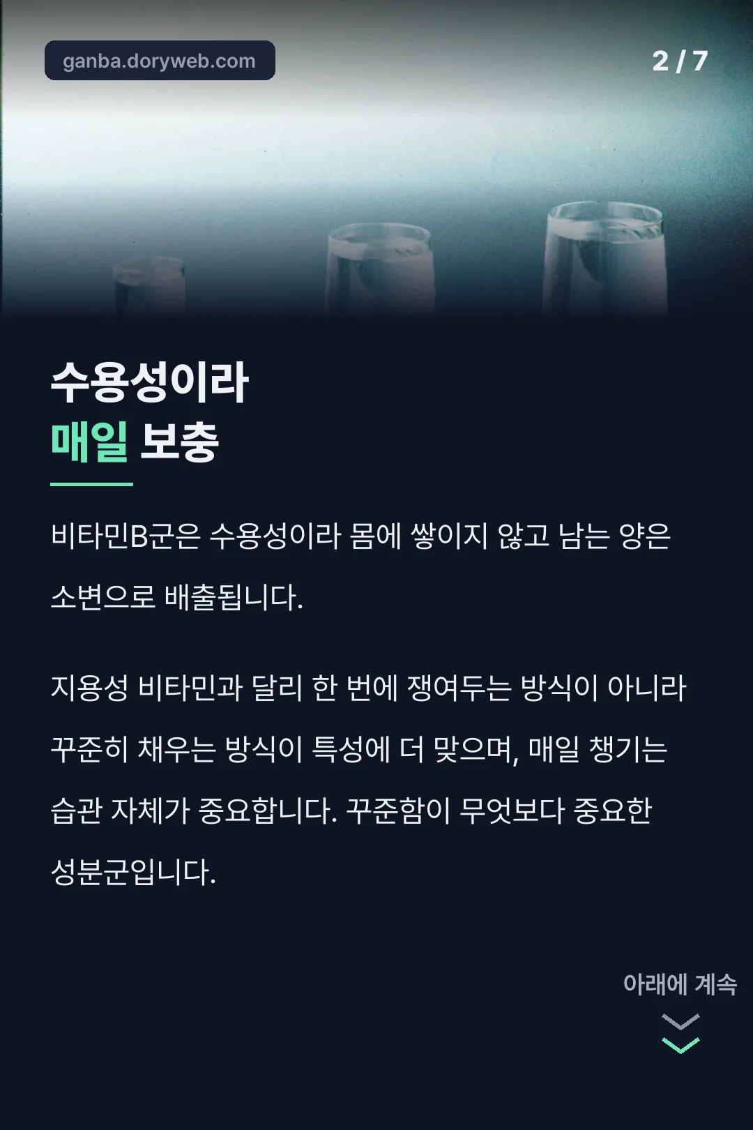 수용성 비타민 특성